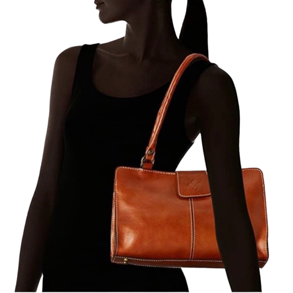 Patricia Nash Orange Leather Satchel